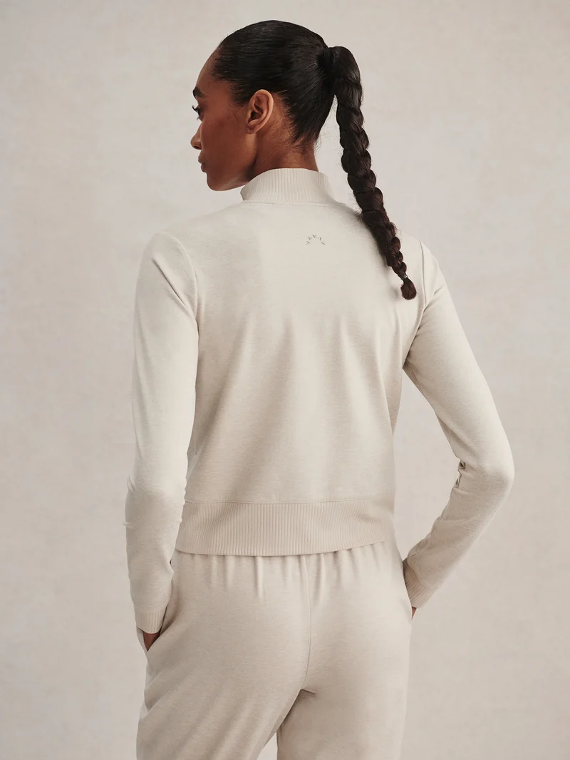 Rufus Cropped Zip Through Sweat