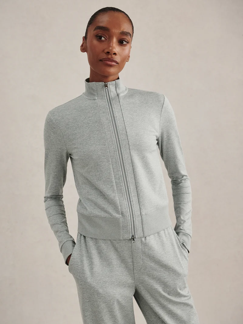 Rufus Cropped Zip Through Sweat