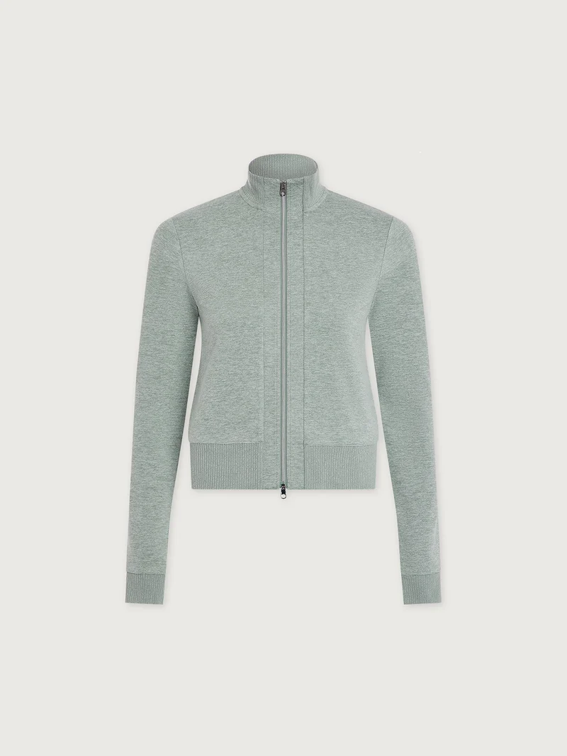 Rufus Cropped Zip Through Sweat