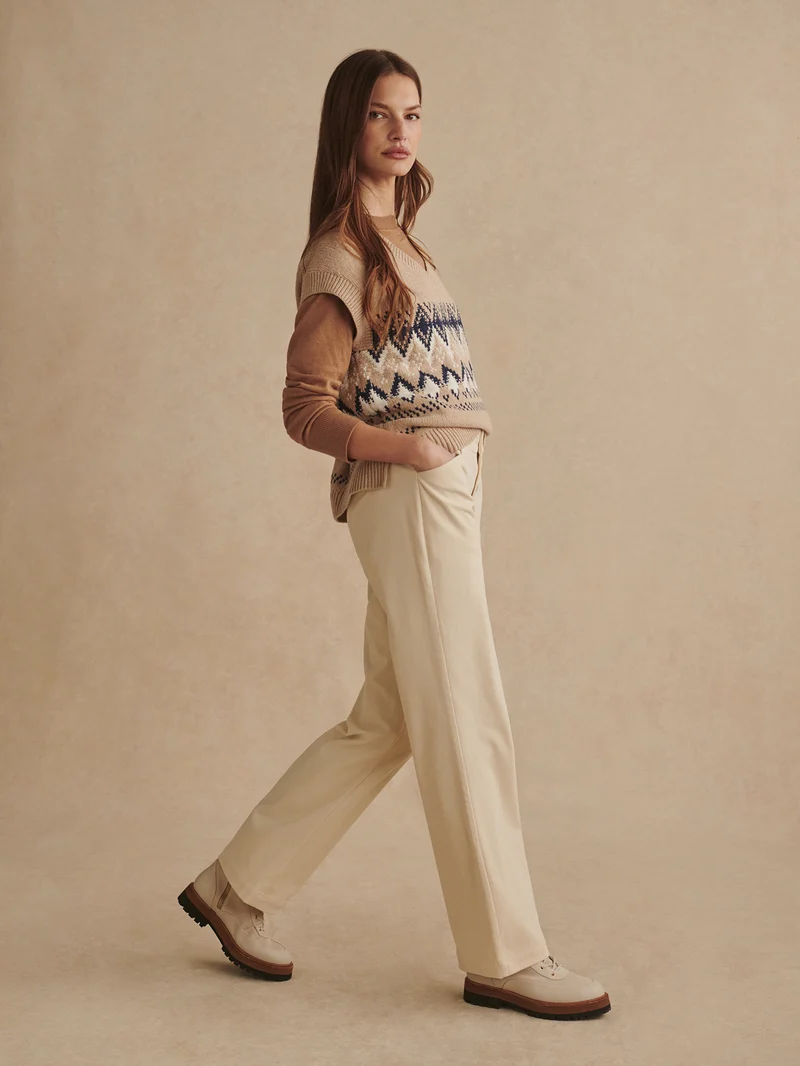 Stretch Needle Cord Straight Leg Trouser Regular