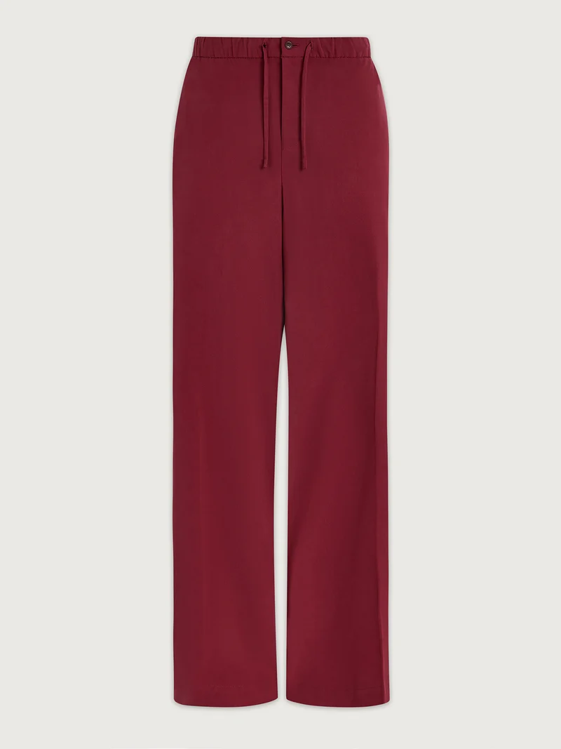 Textured Stretch Wide Leg Pant