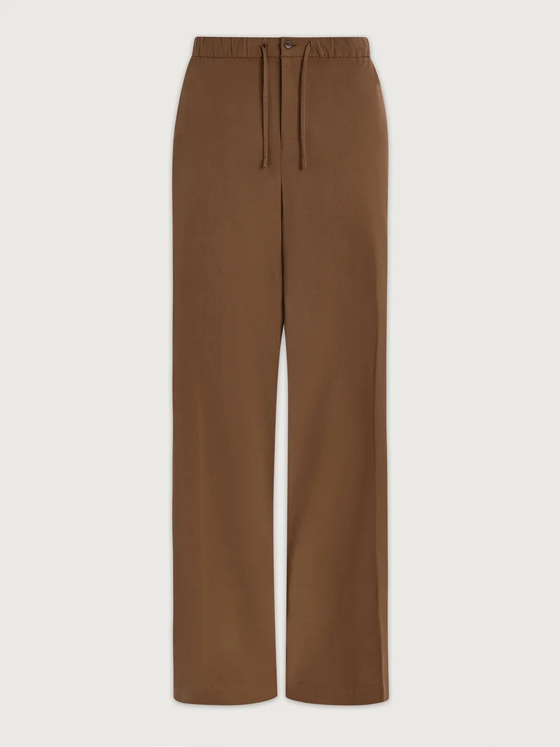 Textured Stretch Wide Leg Pant