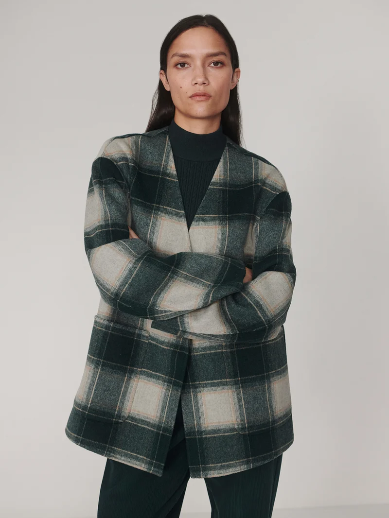 Alderton Check Scarf Coat