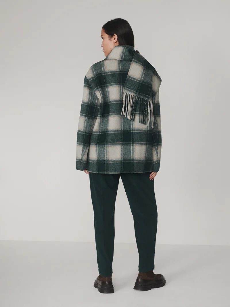 Alderton Check Scarf Coat