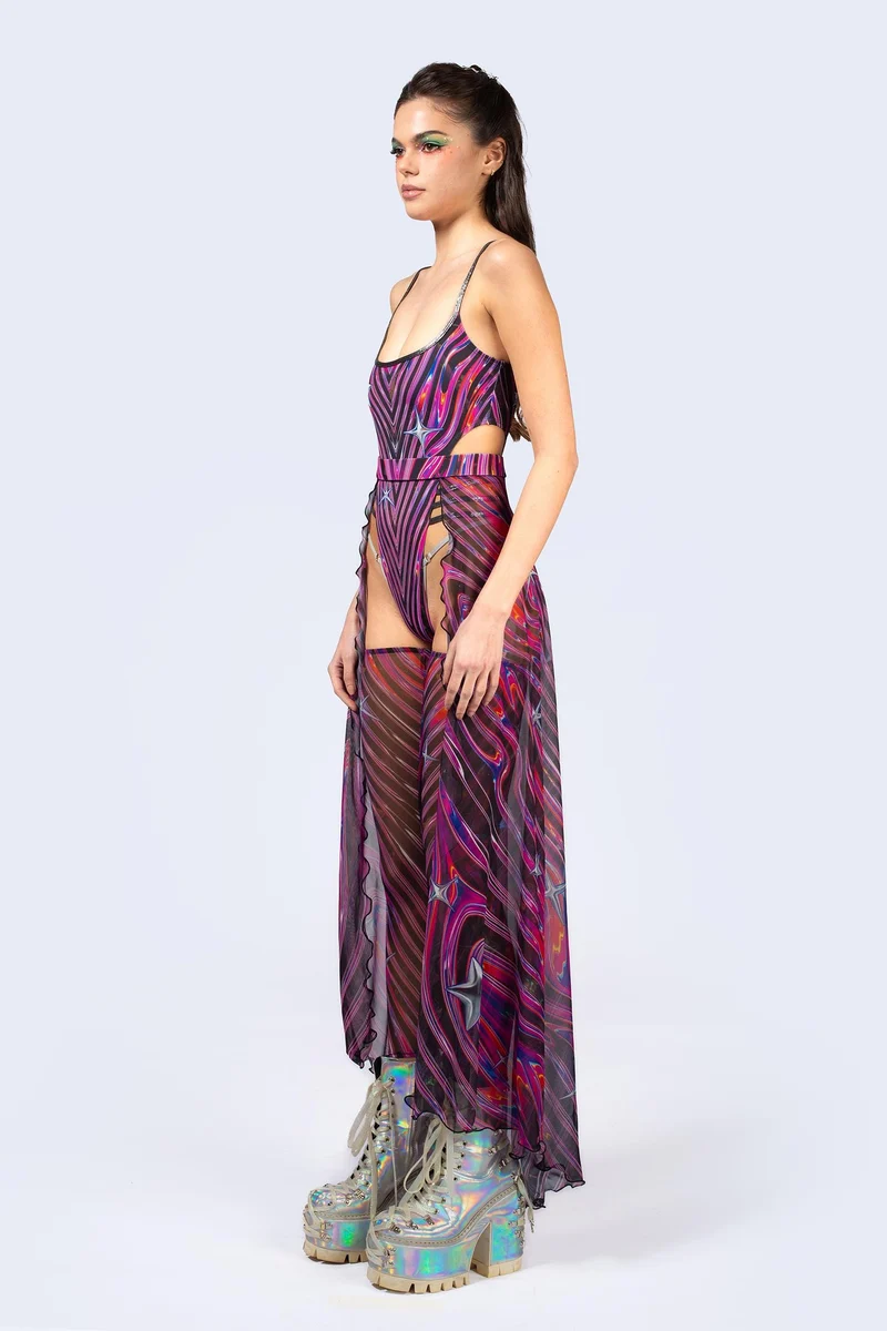 Powerhouse Open Front Skirt Set