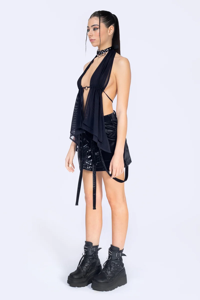 It-Girl Halter Scarf Top