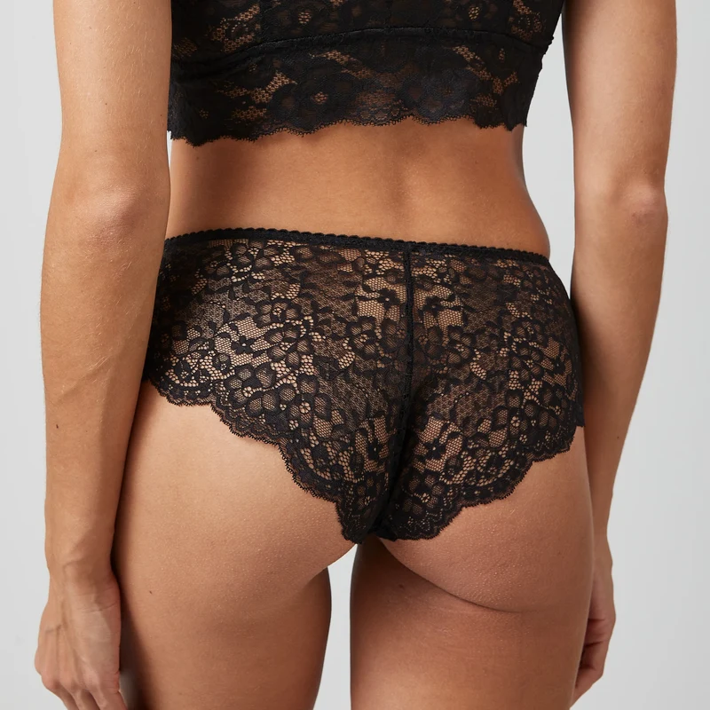 Hipster Panties aus Spitze | Schwarz
