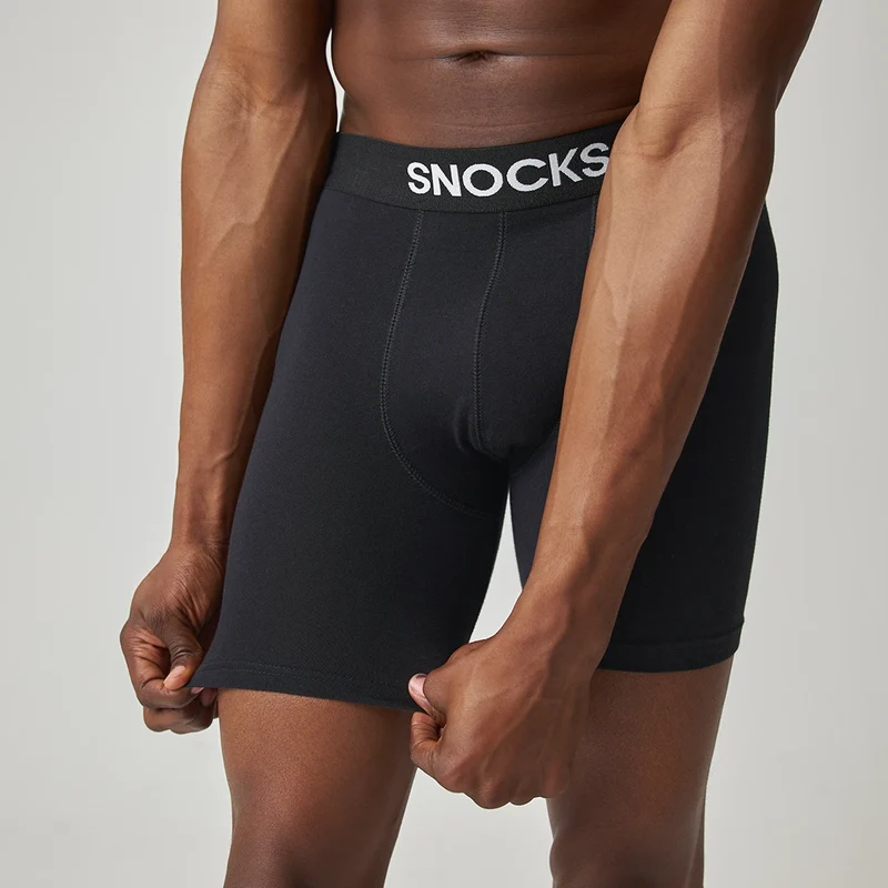 Lange Premium Boxershorts | Schwarz