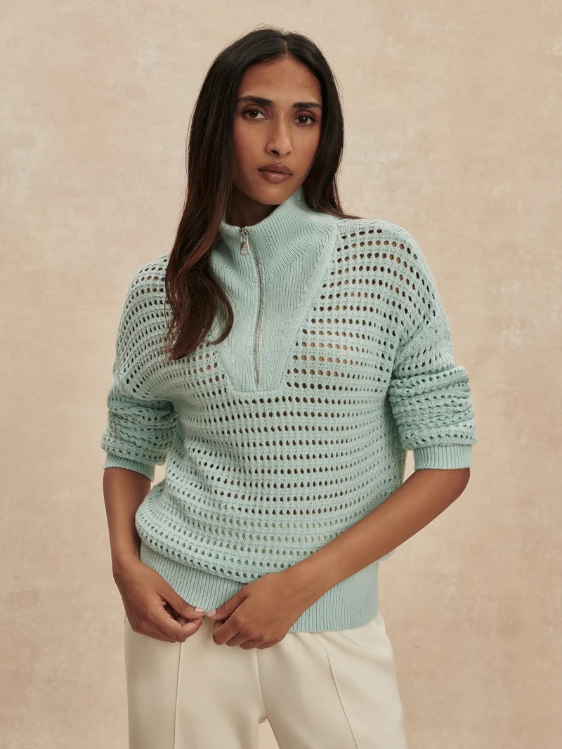 Emeri Half Zip Knit Sweater