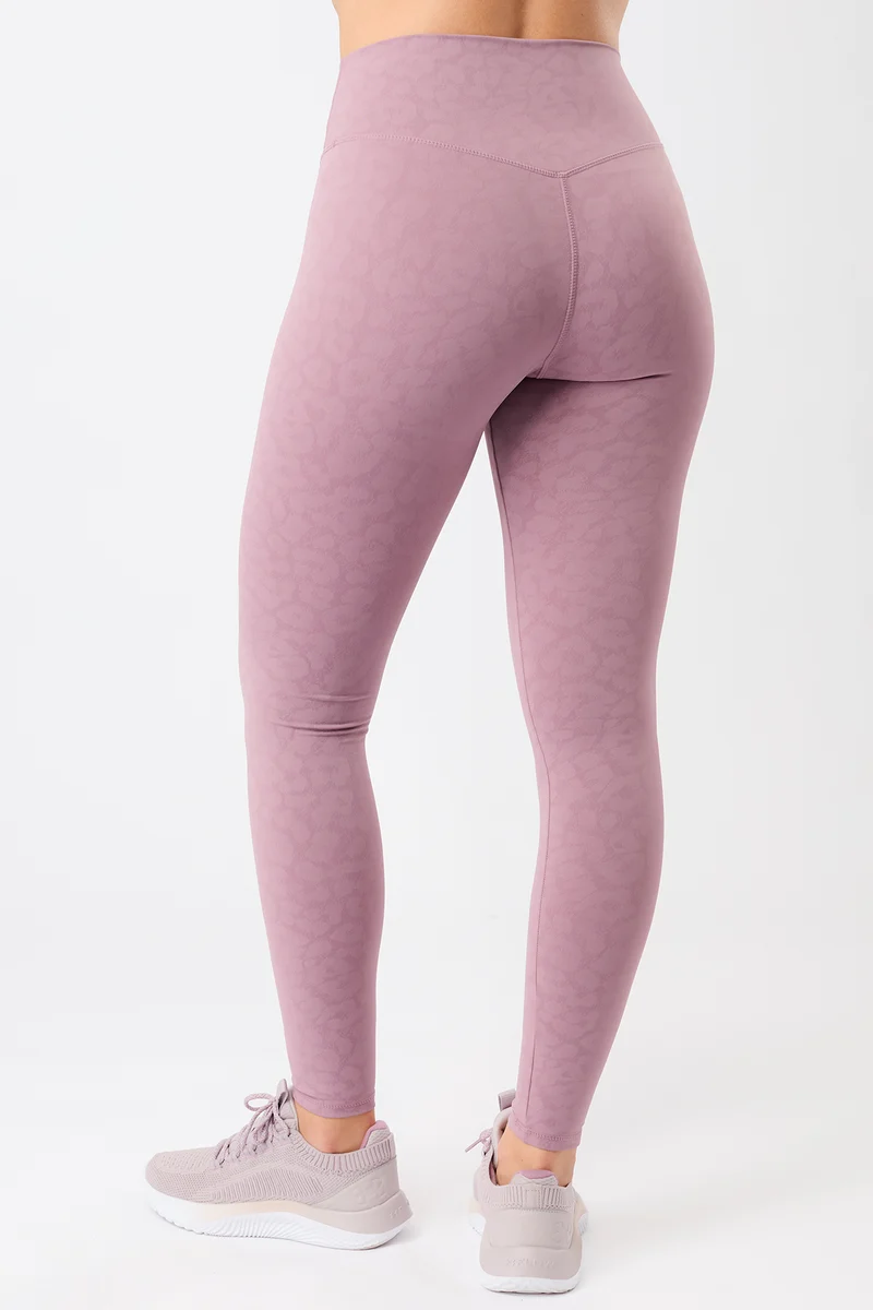 Monoprinted Tights - Leo Mauve