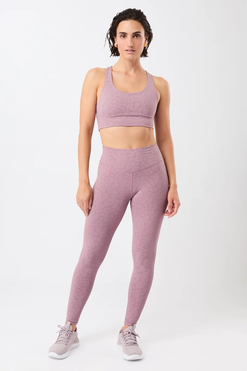 Monoprinted Tights - Leo Mauve