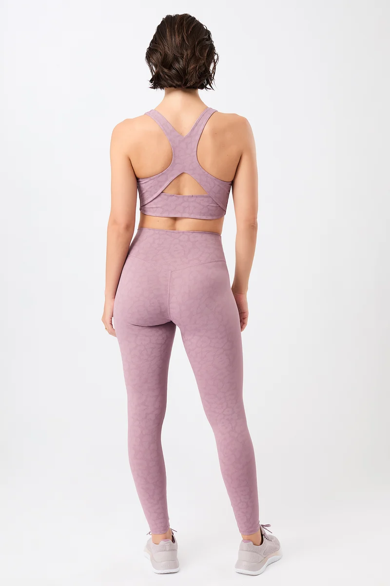 Monoprinted Tights - Leo Mauve
