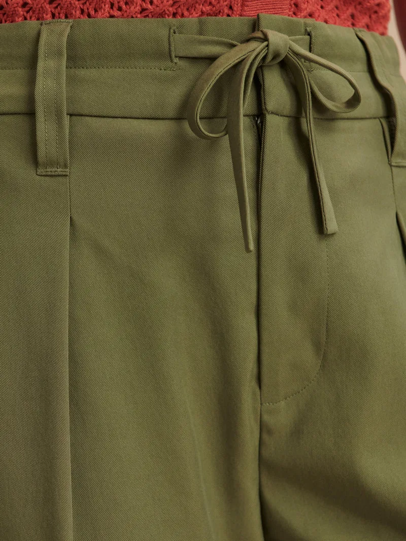 Soft Stretch Tapered Pleat Trouser Long
