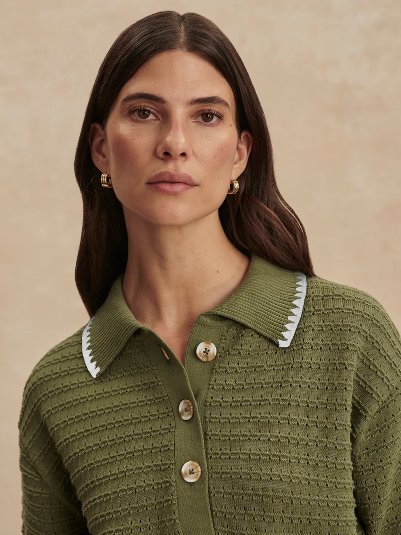Guilia Polo Knit Top