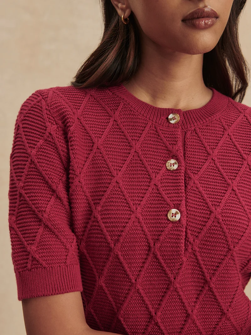 Merryn Diamond Knit Top
