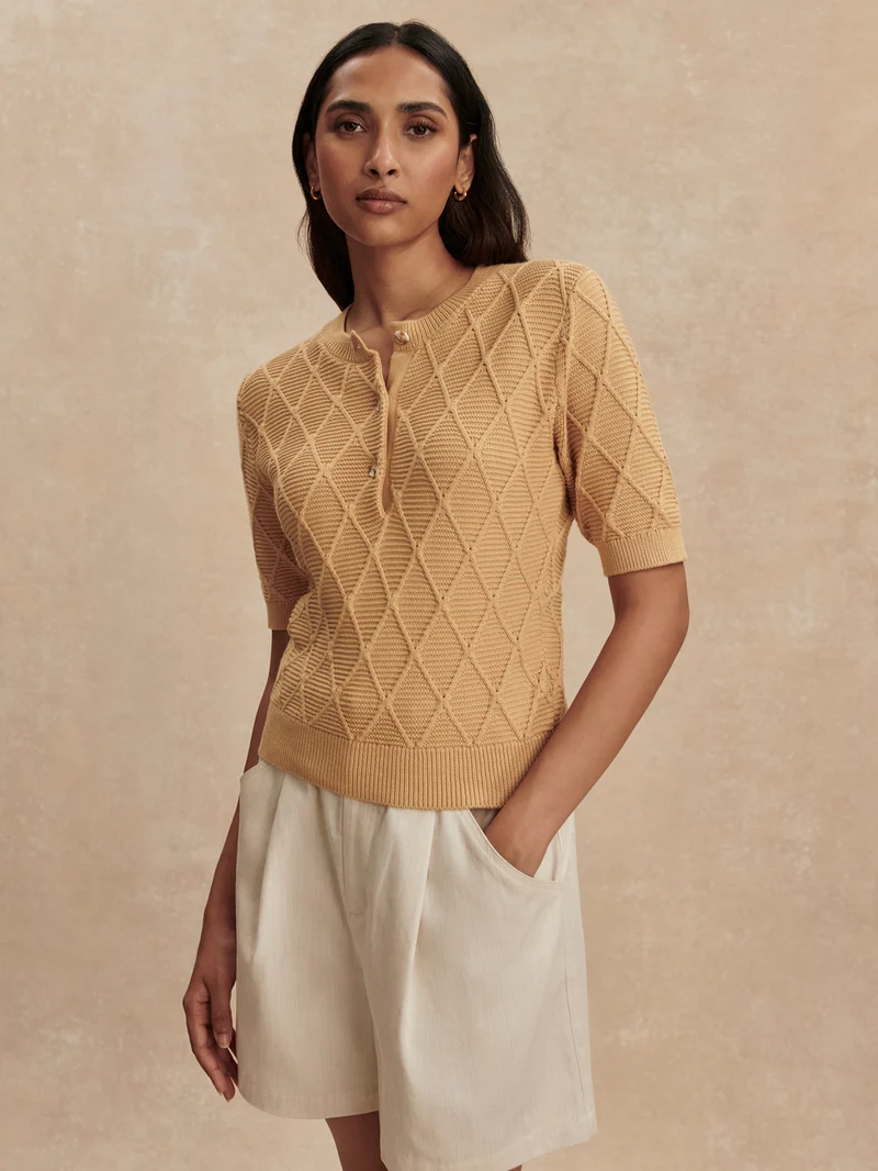Merryn Diamond Knit Top