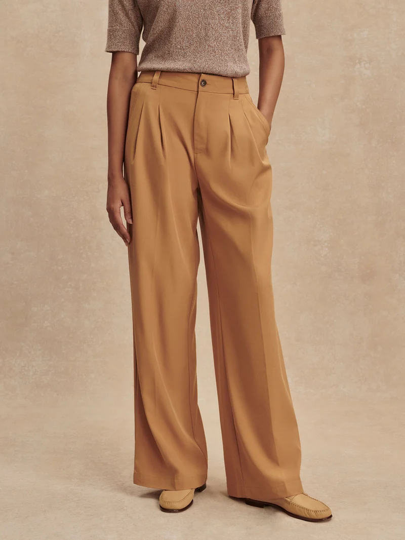 Soft Stretch Wide Leg Trouser Long
