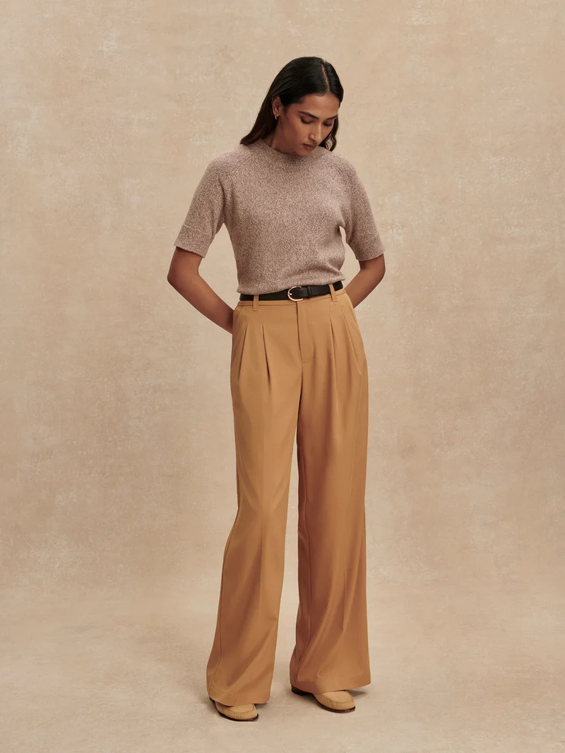Soft Stretch Wide Leg Trouser Long