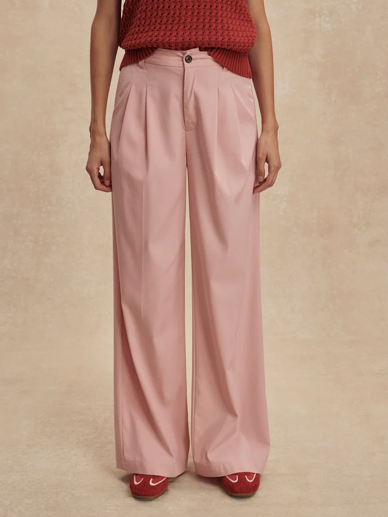 Soft Stretch Wide Leg Trouser Long