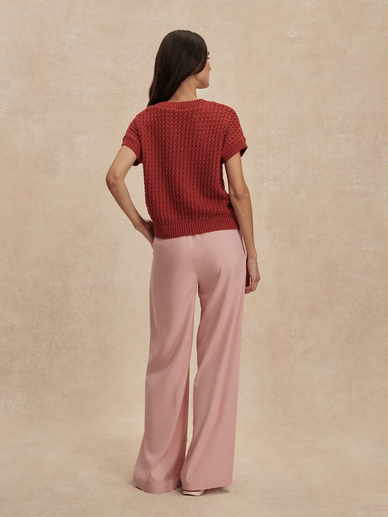 Soft Stretch Wide Leg Trouser Long