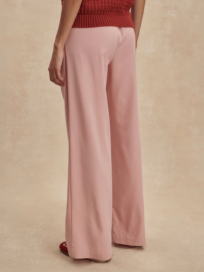 Soft Stretch Wide Leg Trouser Long