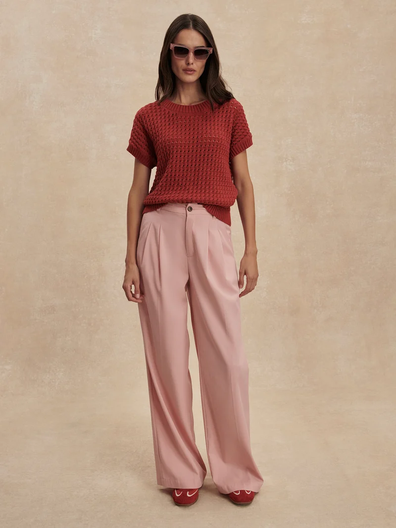 Soft Stretch Wide Leg Trouser Regular