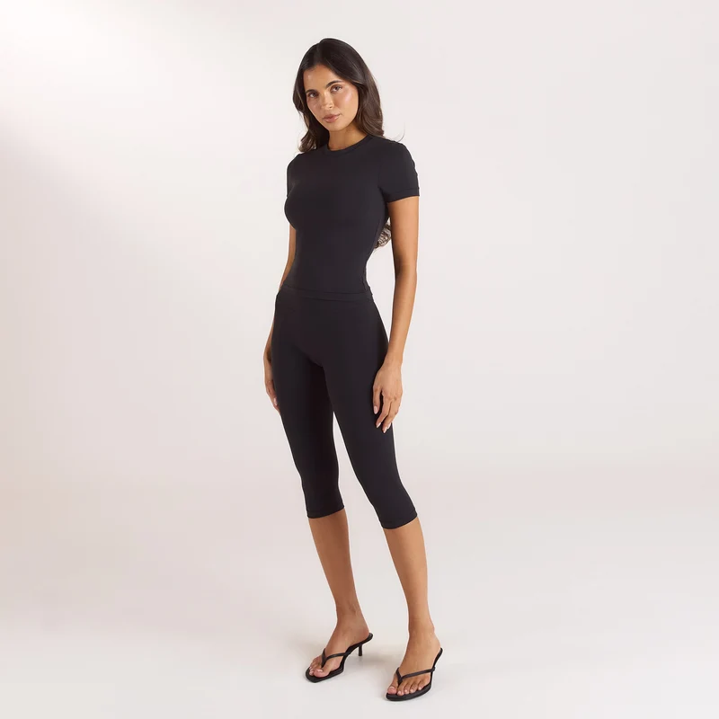 ContourSoft™ Kurzärmeliges T-Shirt - Schwarz