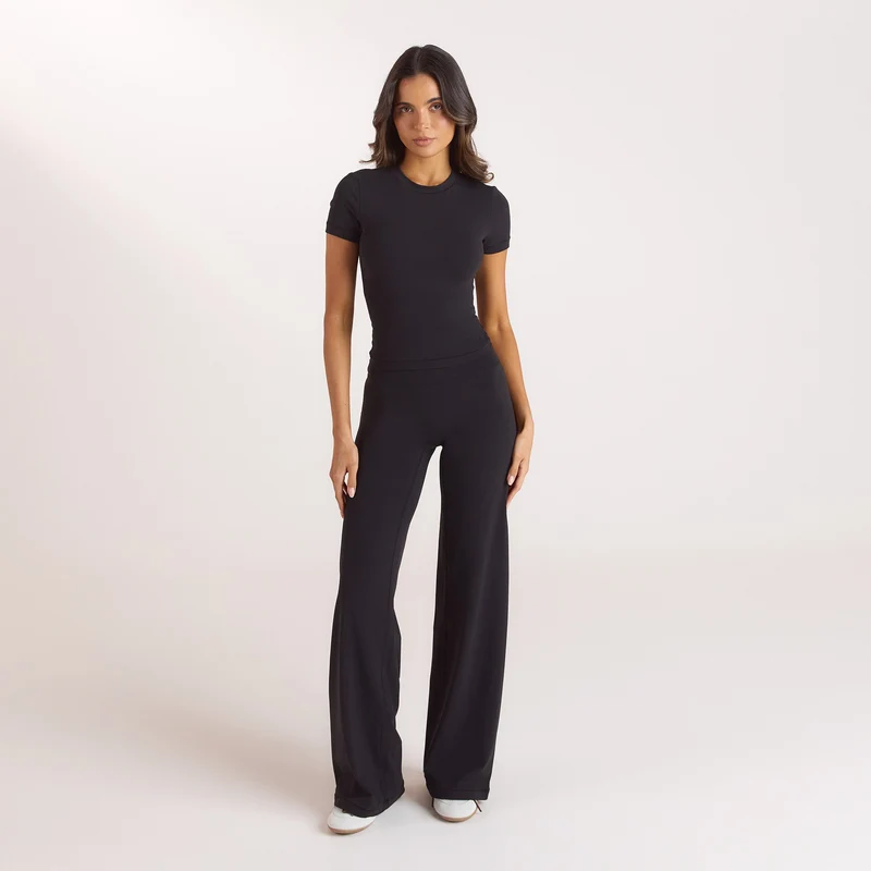 ContourSoft™ Gerade Leggings - Schwarz