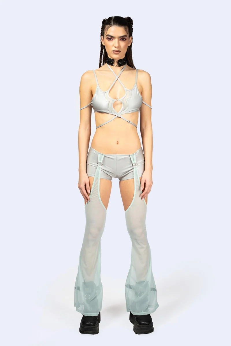 Entwined In Grey Shorts With Chaps