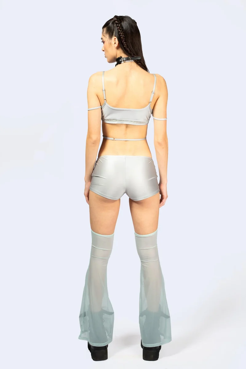 Entwined In Grey Shorts With Chaps