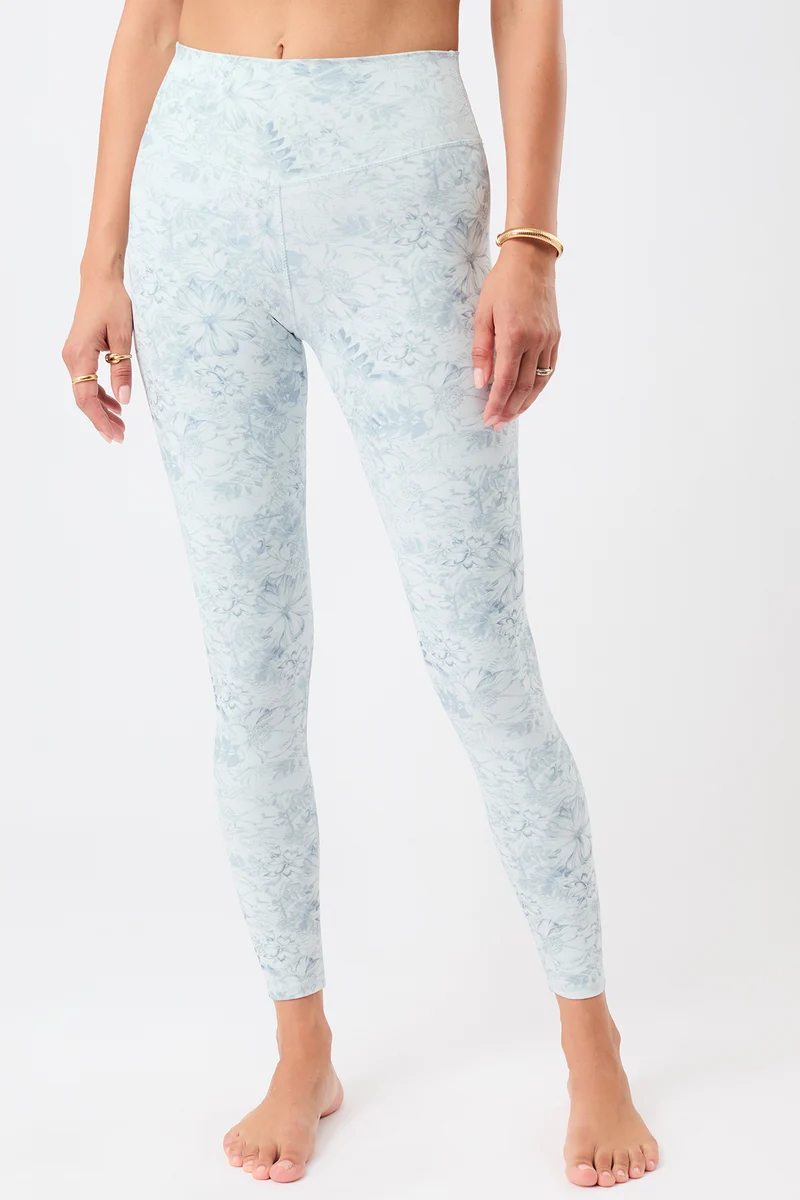 Monoprinted Tights - Blu Mirage