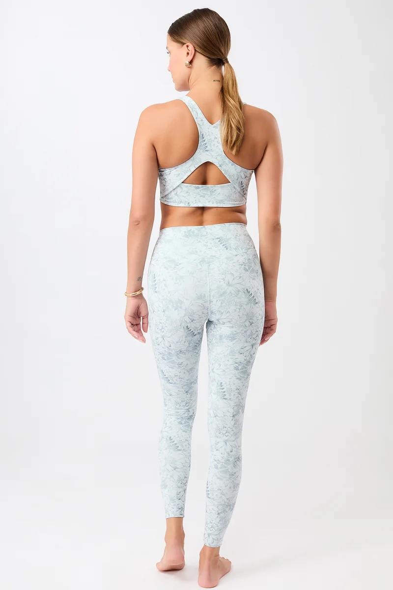 Monoprinted Tights - Blu Mirage