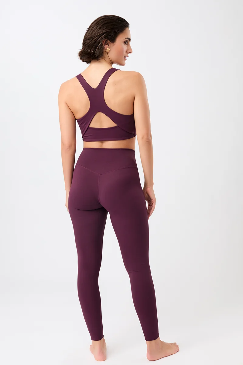 Monoprinted Tights - Print Bordeaux