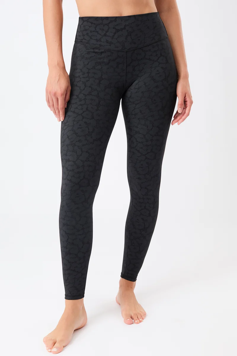 Monoprinted Tights - Leo Black