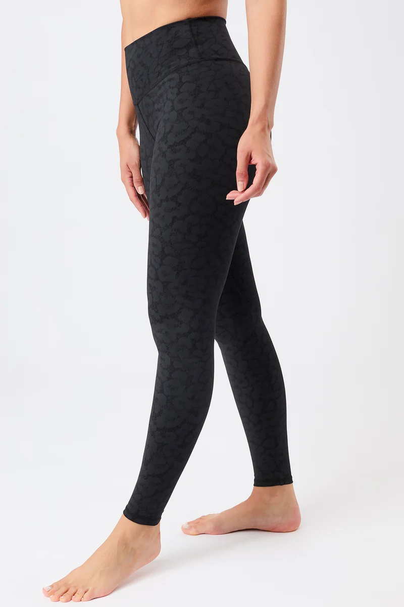 Monoprinted Tights - Leo Black