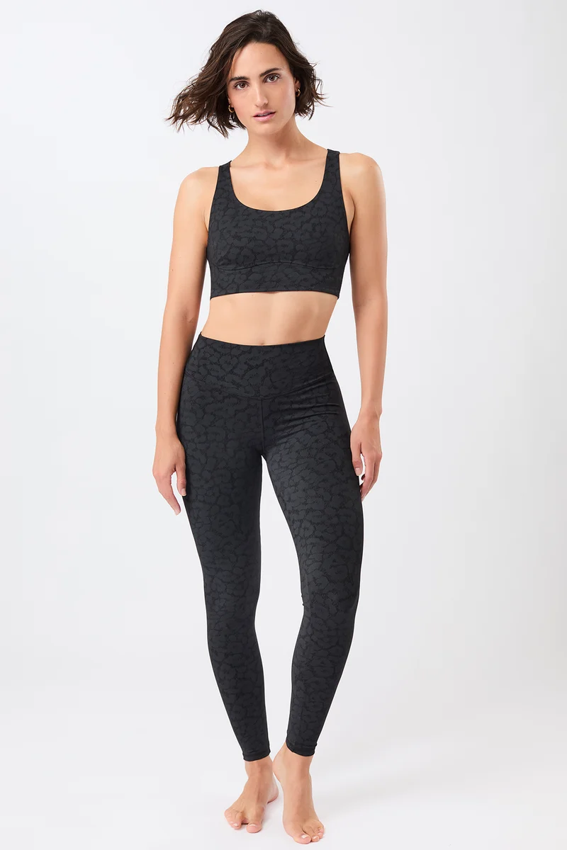 Monoprinted Tights - Leo Black