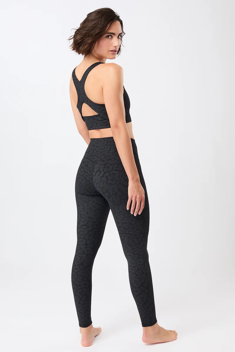 Monoprinted Tights - Leo Black