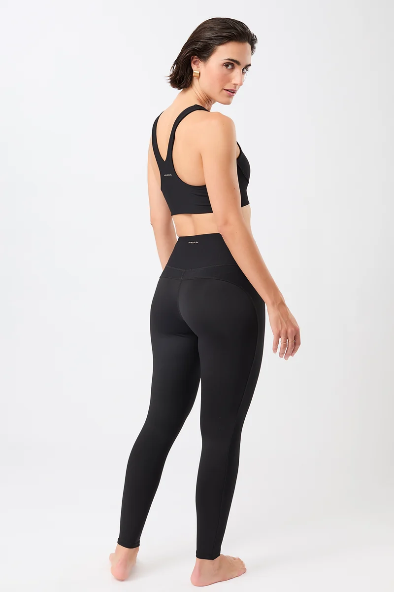 Rib Mix Legging - All Black