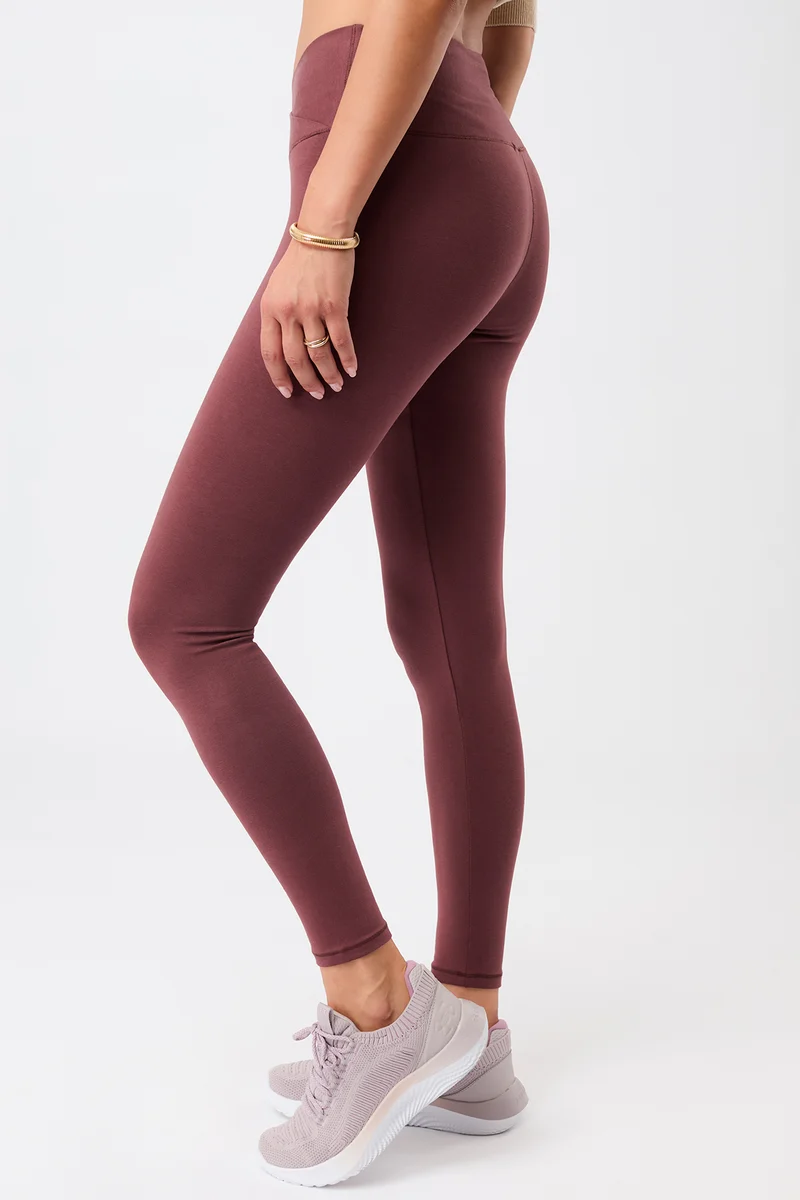 Wrap Legging - Rosewood, GOTS