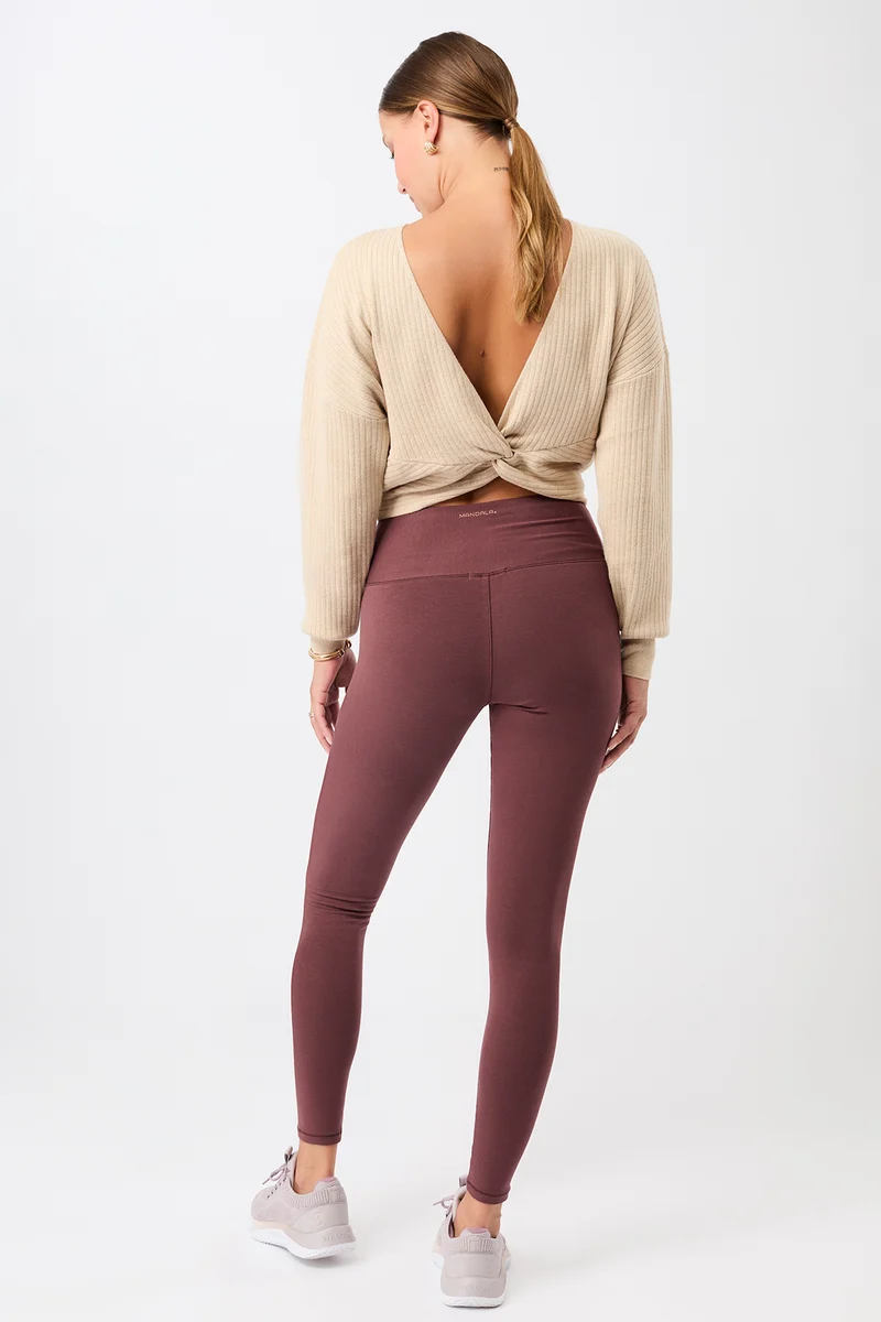 Wrap Legging - Rosewood, GOTS