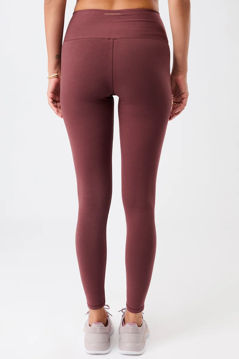 Wrap Legging - Rosewood, GOTS