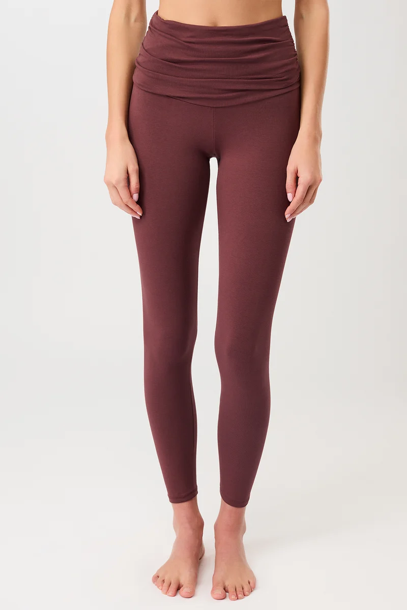 Pilates Tights - Rosewood, GOTS