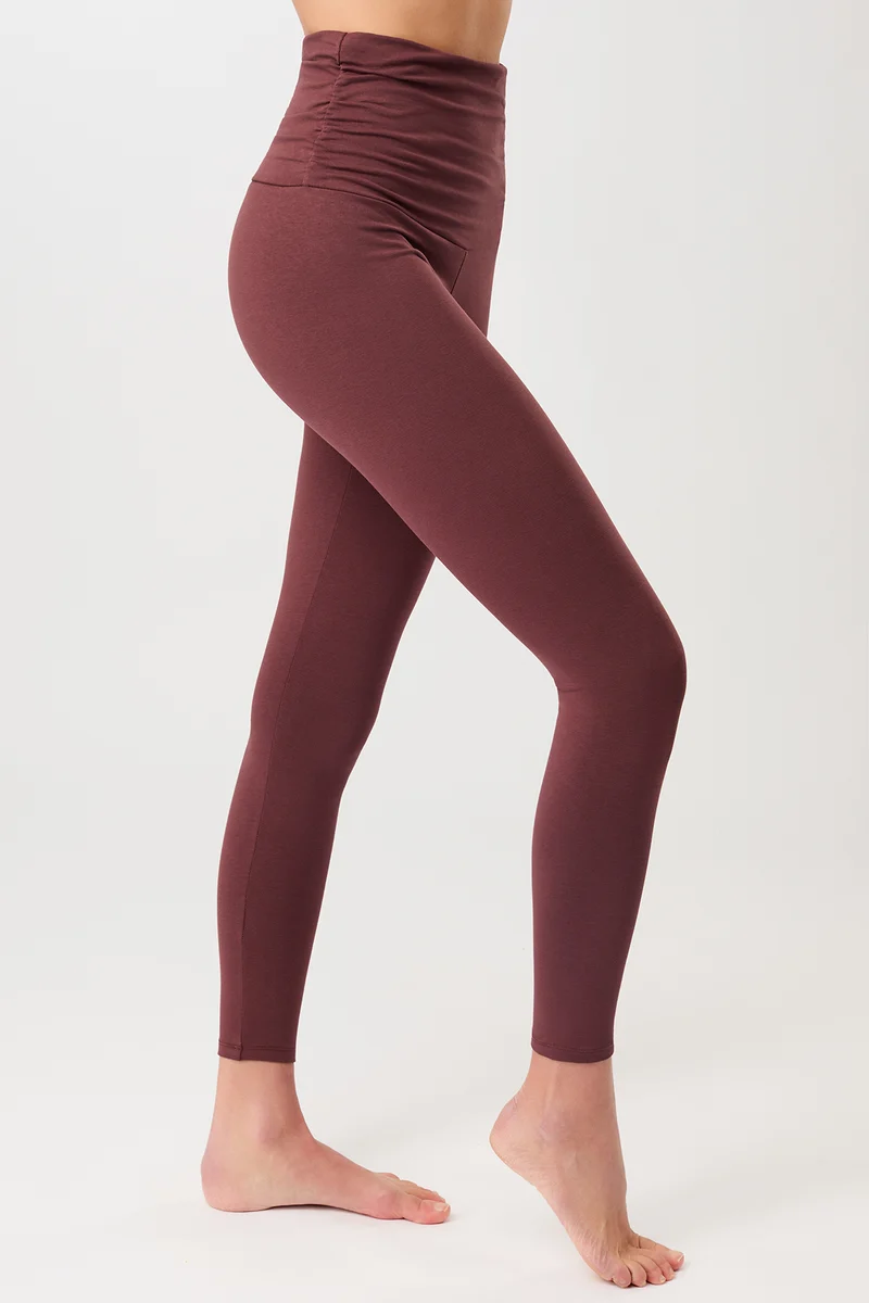 Pilates Tights - Rosewood, GOTS