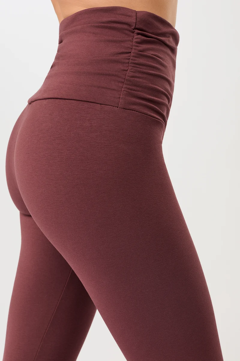 Pilates Tights - Rosewood, GOTS
