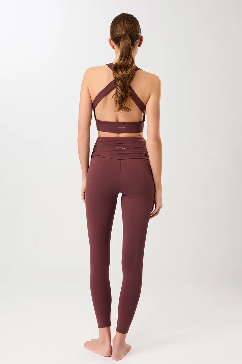 Pilates Tights - Rosewood, GOTS