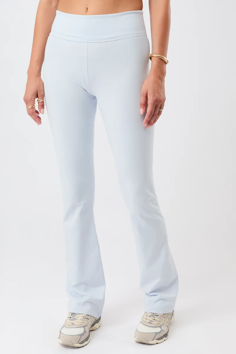 Legging Roll-Down Flared - Baby Blue, GOTS