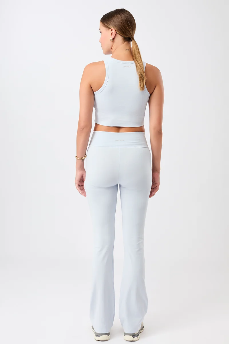 Legging Roll-Down Flared - Baby Blue, GOTS