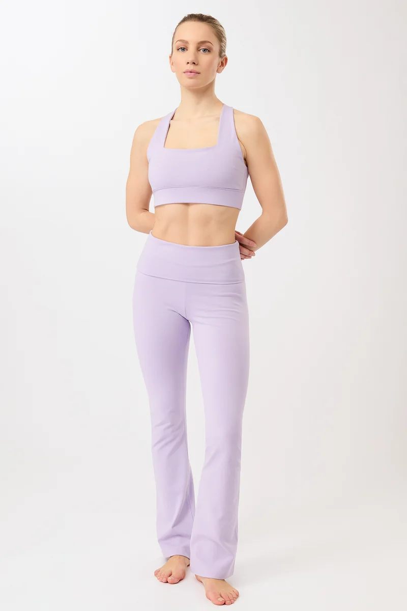 Legging Roll-Down Flared - Violet, GOTS