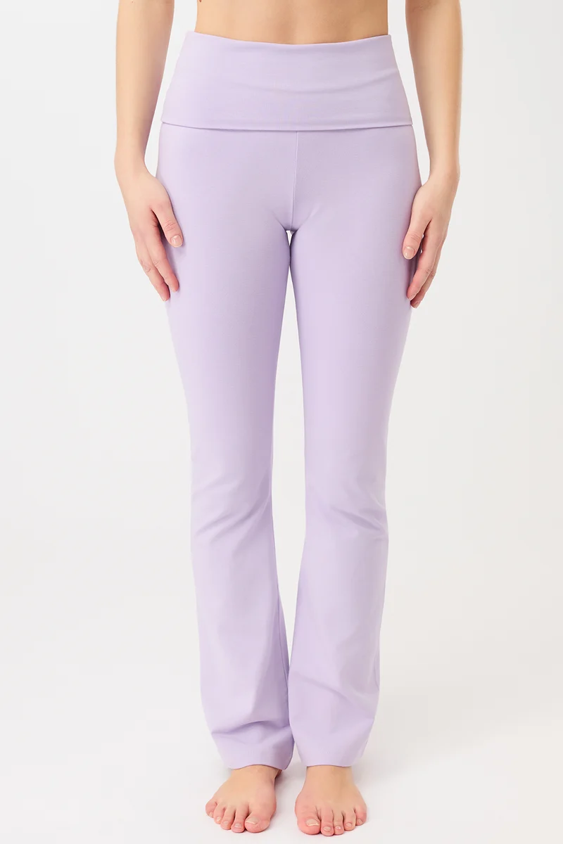 Legging Roll-Down Flared - Violet, GOTS