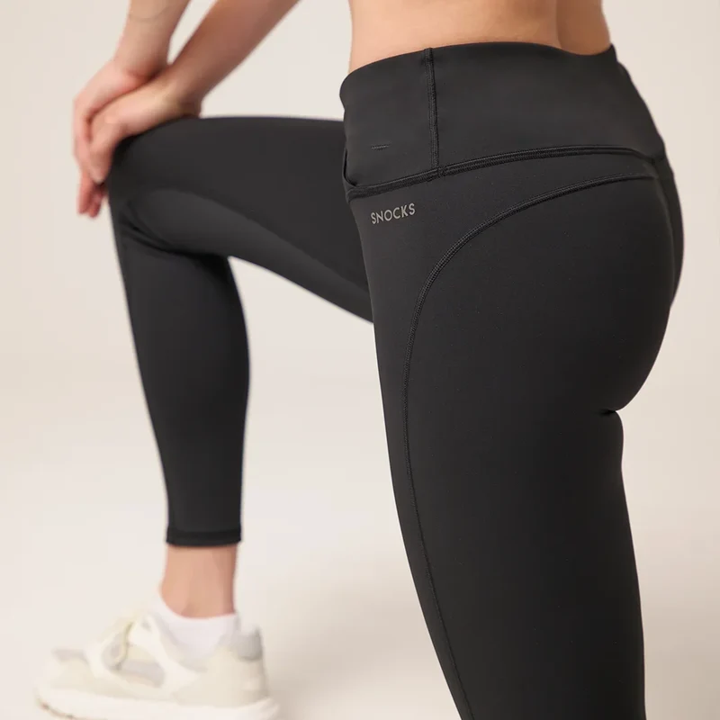High Waist Leggings V Cross | Schwarz